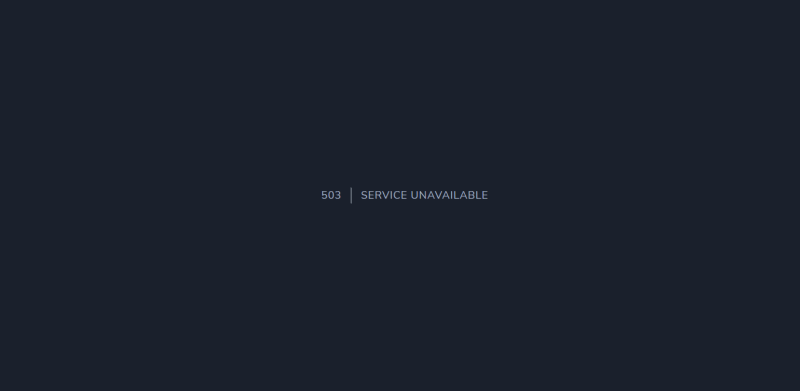 service unavailable