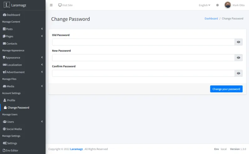 change password